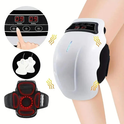 Helothera KneeRelief Pro – Rechargeable Heated Knee Massager with Red Light & Vibration
