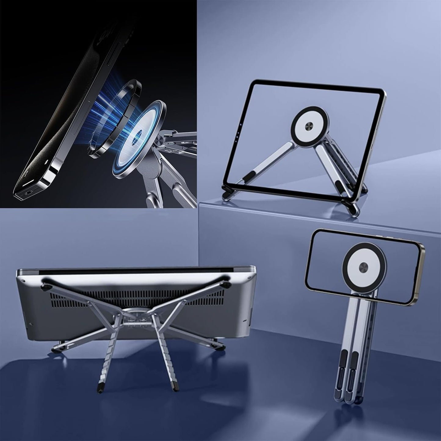 Helothera SmartHold Flexpad - Universal Magnetic Stand for Mobile, Tablet & Laptop