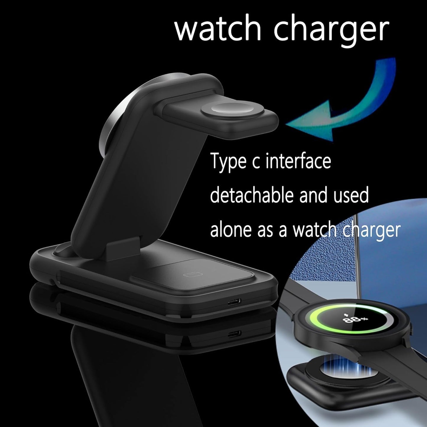 Helothera TriCharge Pro™ | 3-in-1 Foldable Magnetic Charging Station